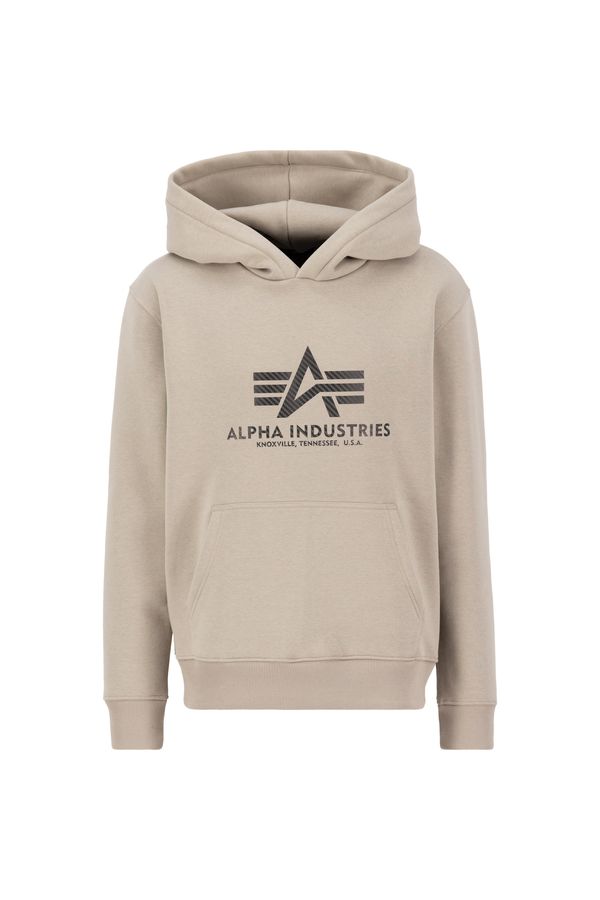 ALPHA INDUSTRIES ALPHA INDUSTRIES Majica ' Basic Hoody Carbon'  pesek / temno rjava