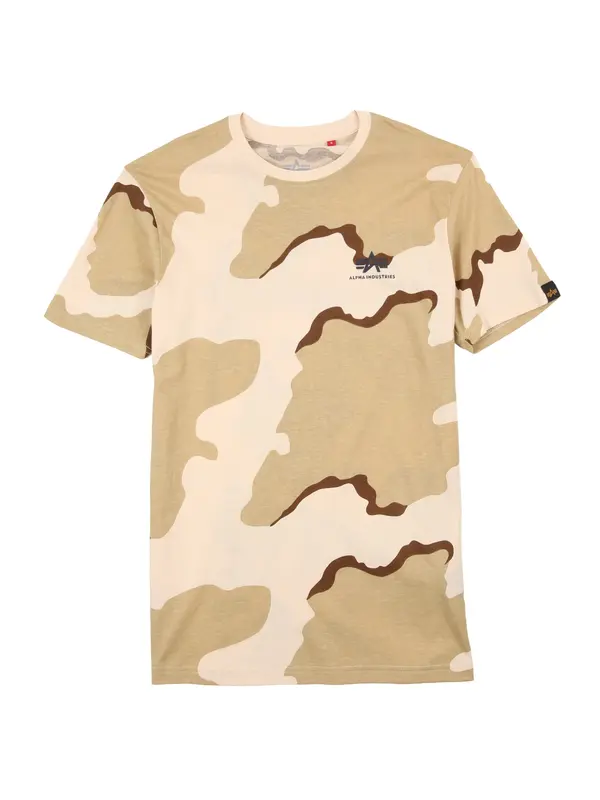 ALPHA INDUSTRIES ALPHA INDUSTRIES Majica  bež / svetlo bež / marine / rjava