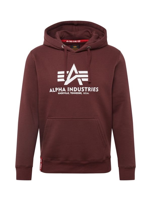 ALPHA INDUSTRIES ALPHA INDUSTRIES Majica  burgund / bela