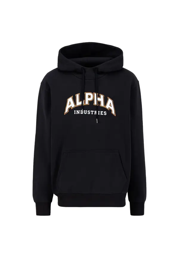 ALPHA INDUSTRIES ALPHA INDUSTRIES Majica 'College'  oranžna / črna / bela