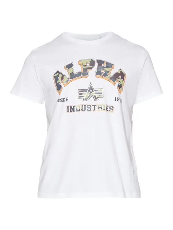 ALPHA INDUSTRIES ALPHA INDUSTRIES Majica 'College'  rumena / zelena / črna / bela