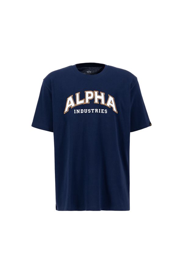 ALPHA INDUSTRIES ALPHA INDUSTRIES Majica 'College T'  mornarska / bela