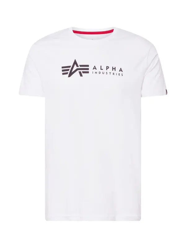 ALPHA INDUSTRIES ALPHA INDUSTRIES Majica  črna / bela