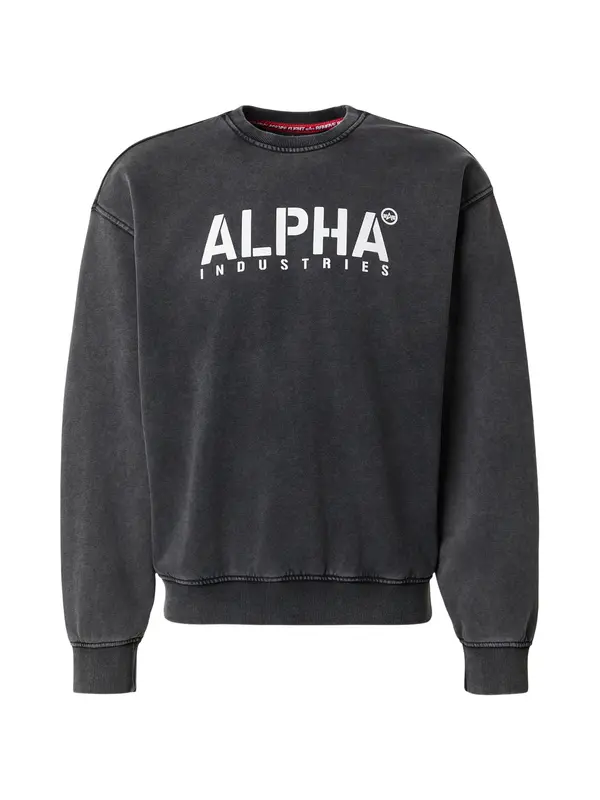 ALPHA INDUSTRIES ALPHA INDUSTRIES Majica  črna / bela