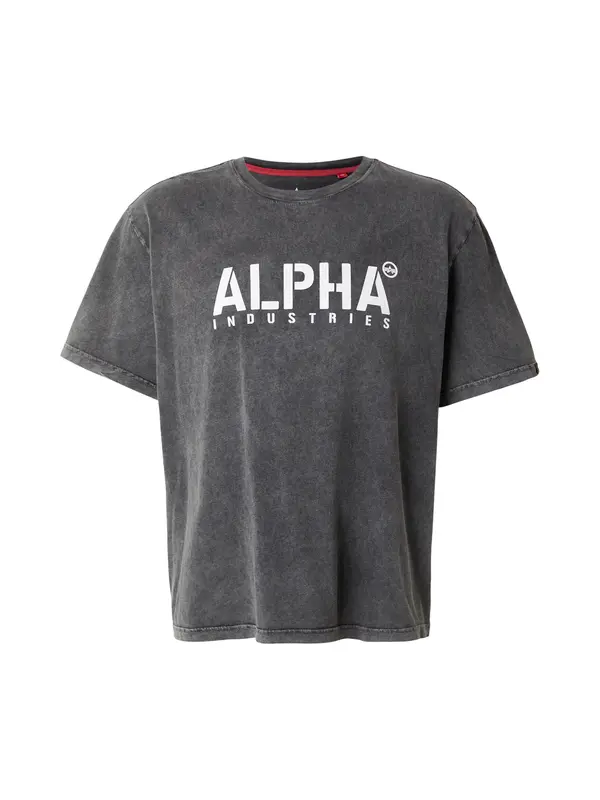 ALPHA INDUSTRIES ALPHA INDUSTRIES Majica  črna / bela