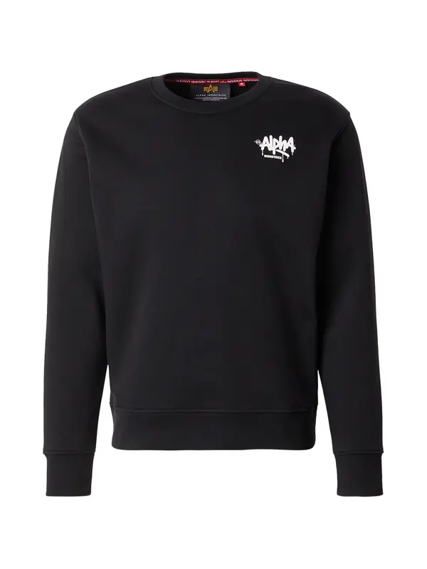ALPHA INDUSTRIES ALPHA INDUSTRIES Majica  črna / bela