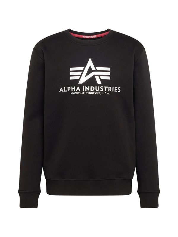 ALPHA INDUSTRIES ALPHA INDUSTRIES Majica  črna / bela