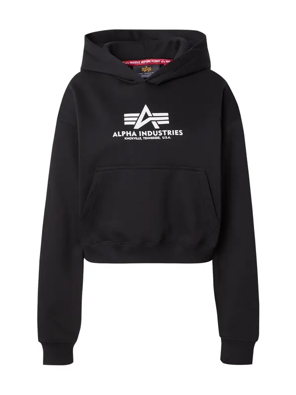 ALPHA INDUSTRIES ALPHA INDUSTRIES Majica  črna / bela