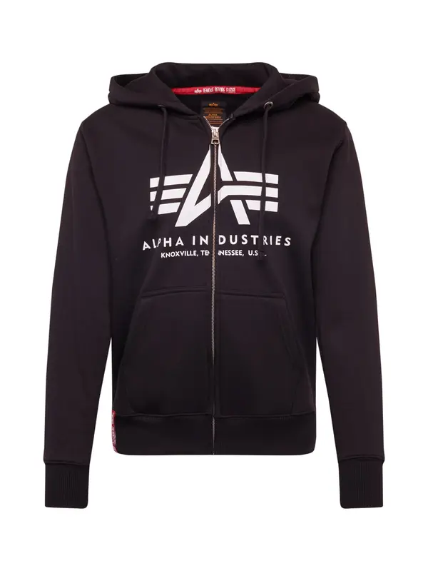 ALPHA INDUSTRIES ALPHA INDUSTRIES Majica  črna / bela
