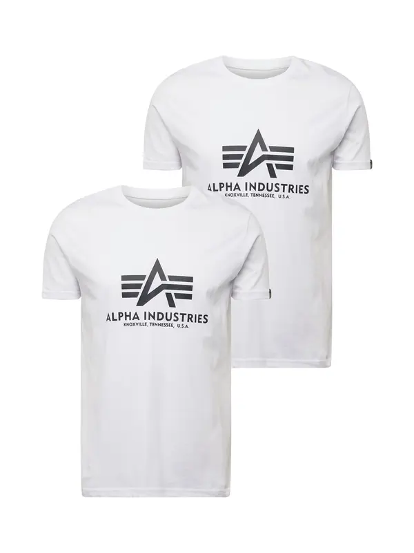 ALPHA INDUSTRIES ALPHA INDUSTRIES Majica  črna / bela