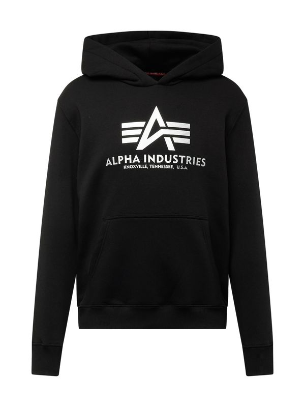 ALPHA INDUSTRIES ALPHA INDUSTRIES Majica  črna / bela