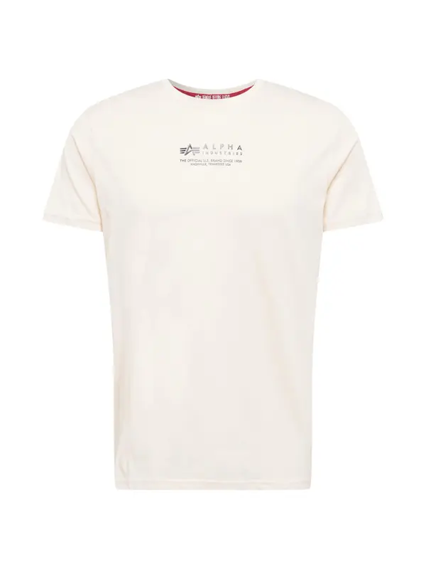 ALPHA INDUSTRIES ALPHA INDUSTRIES Majica  črna / off-bela