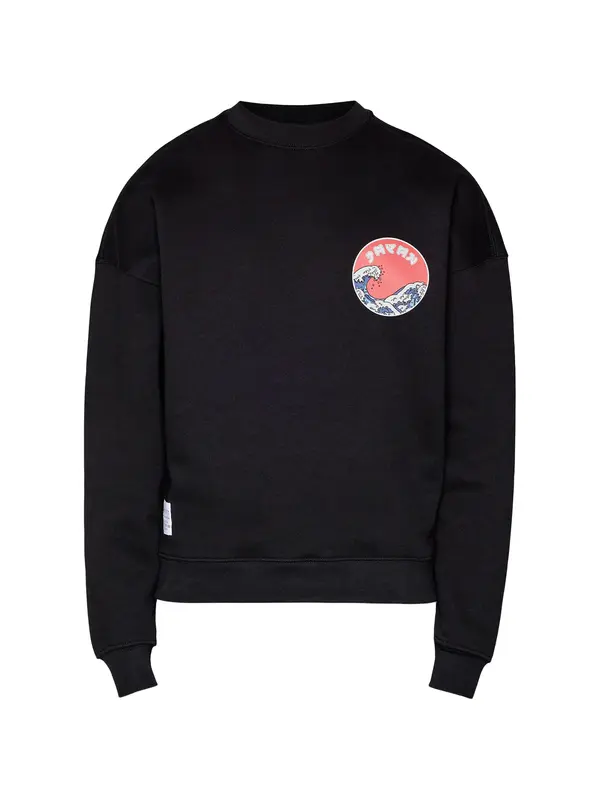 ALPHA INDUSTRIES ALPHA INDUSTRIES Majica 'Japan Wave Warrior'  temno siva / rdeča / črna / bela