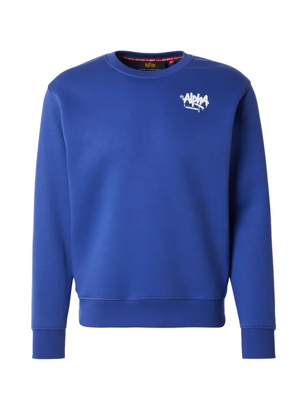 ALPHA INDUSTRIES ALPHA INDUSTRIES Majica  kraljevo modra / bela