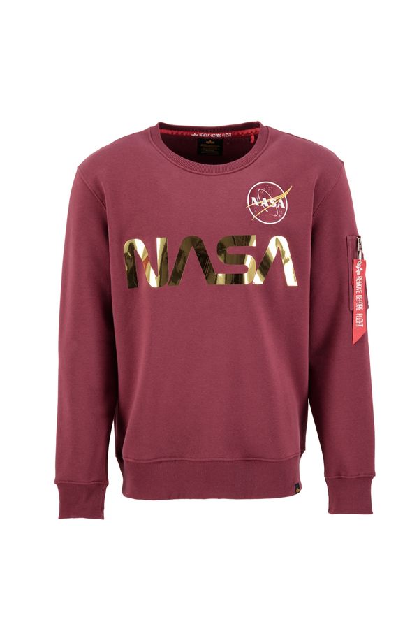 ALPHA INDUSTRIES ALPHA INDUSTRIES Majica 'Nasa Reflective'  zlata / burgund