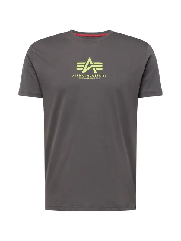 ALPHA INDUSTRIES ALPHA INDUSTRIES Majica  neonsko rumena / siva