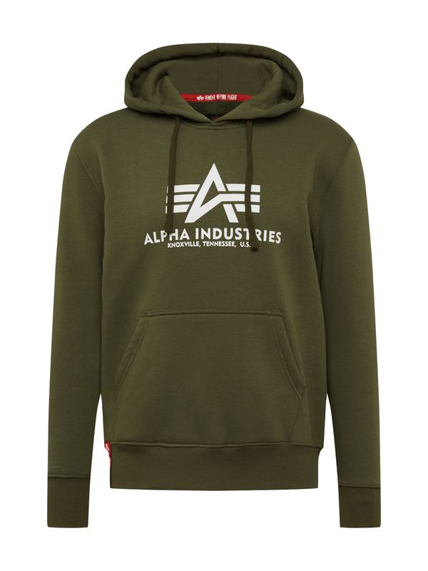 Alpha Industries ALPHA INDUSTRIES Majica  oliva / bela