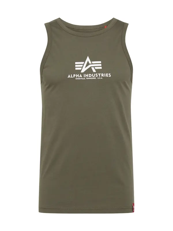 ALPHA INDUSTRIES ALPHA INDUSTRIES Majica  oliva / bela
