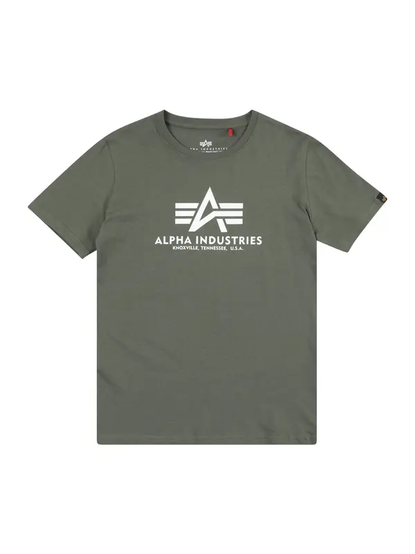 ALPHA INDUSTRIES ALPHA INDUSTRIES Majica  oliva / bela