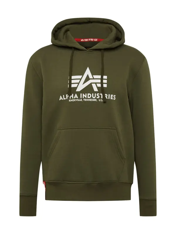 ALPHA INDUSTRIES ALPHA INDUSTRIES Majica  oliva / bela