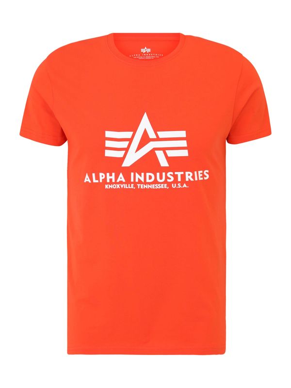ALPHA INDUSTRIES ALPHA INDUSTRIES Majica  oranžna / bela