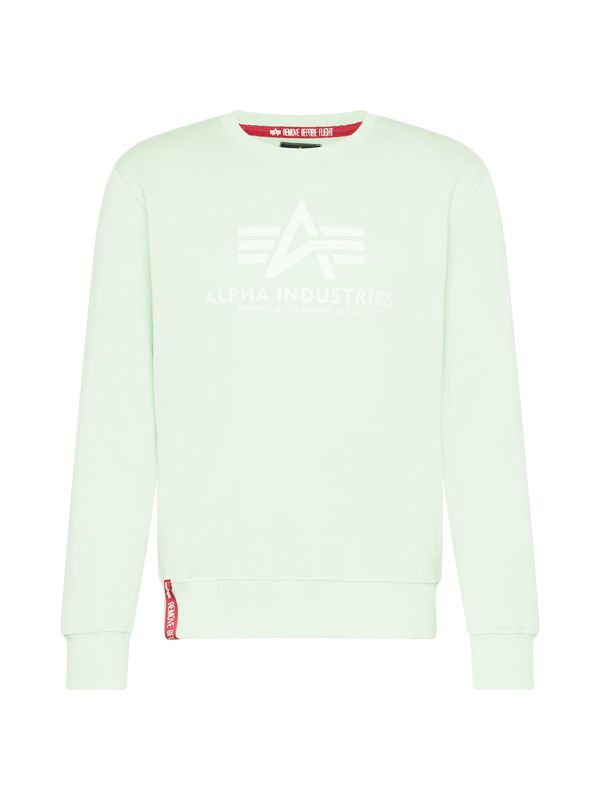 ALPHA INDUSTRIES ALPHA INDUSTRIES Majica  pastelno zelena / bela