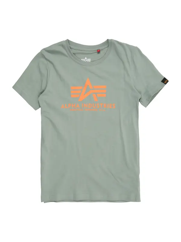 ALPHA INDUSTRIES ALPHA INDUSTRIES Majica  pastelno zelena / oranžna