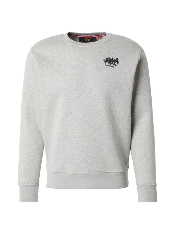 ALPHA INDUSTRIES ALPHA INDUSTRIES Majica  pegasto siva / črna