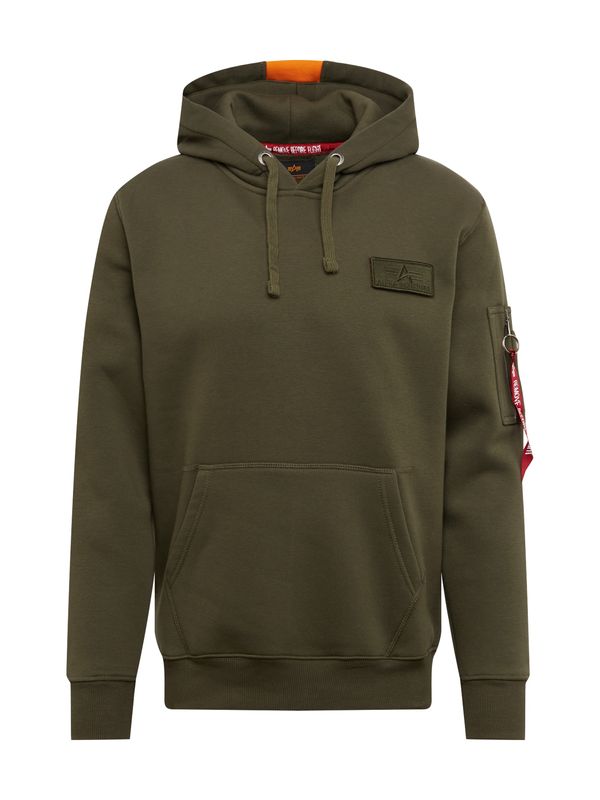 Alpha Industries ALPHA INDUSTRIES Majica 'Red Stripe'  kaki / oranžna / rdeča / bela