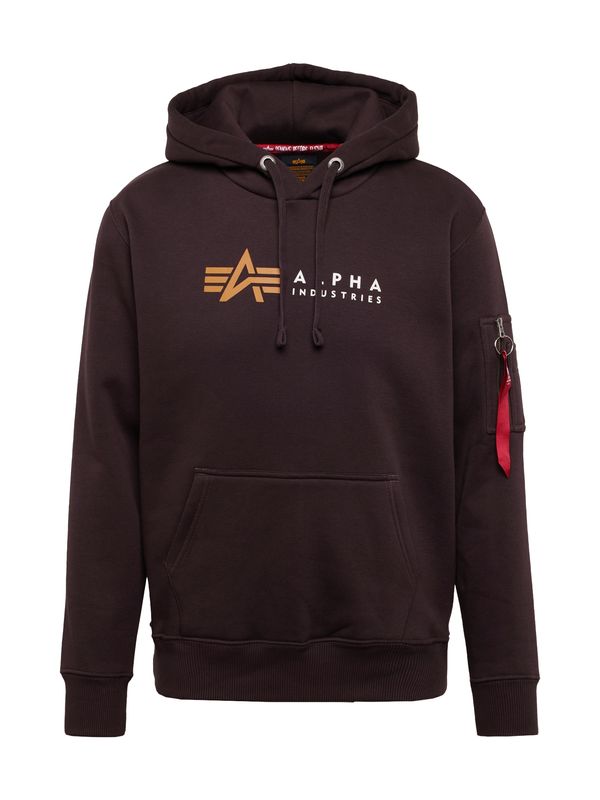 ALPHA INDUSTRIES ALPHA INDUSTRIES Majica  rjava / pastelno oranžna / rdeča / bela