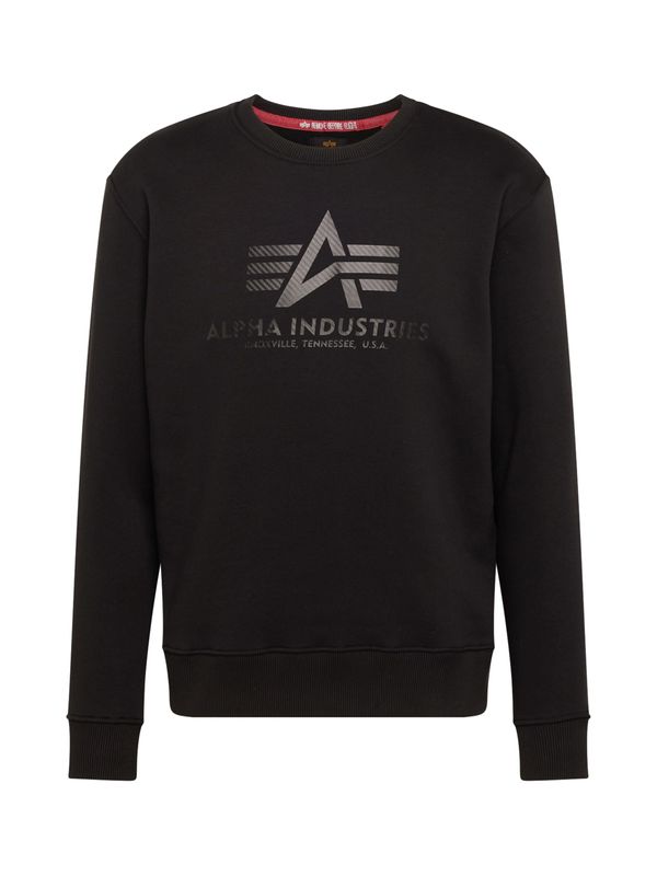 Alpha Industries ALPHA INDUSTRIES Majica  siva / črna