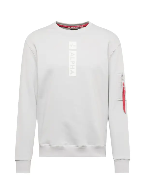 ALPHA INDUSTRIES ALPHA INDUSTRIES Majica  siva / krvavo rdeča / off-bela