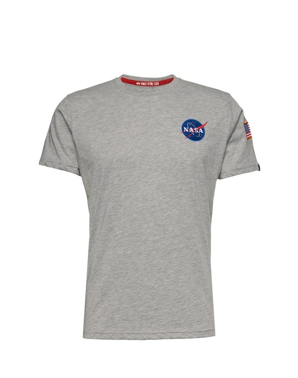 ALPHA INDUSTRIES ALPHA INDUSTRIES Majica 'Space Shuttle'  modra / rumena / pegasto siva / črna / bela