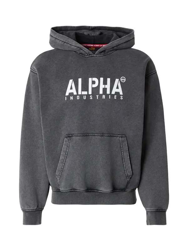 ALPHA INDUSTRIES ALPHA INDUSTRIES Majica 'Stencil'  črna / bela