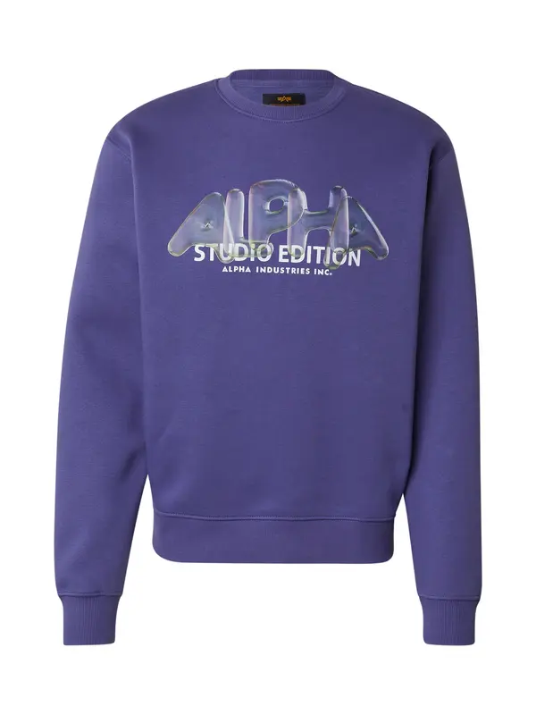 ALPHA INDUSTRIES ALPHA INDUSTRIES Majica 'Studio Edition Vibe'  temno liila / bela