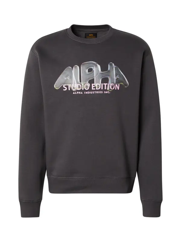 ALPHA INDUSTRIES ALPHA INDUSTRIES Majica 'Studio Edition Vibe'  temno siva / pastelno zelena / roza