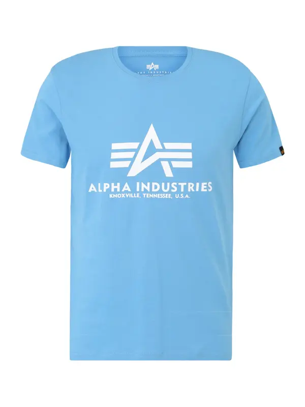 ALPHA INDUSTRIES ALPHA INDUSTRIES Majica  svetlo modra / bela