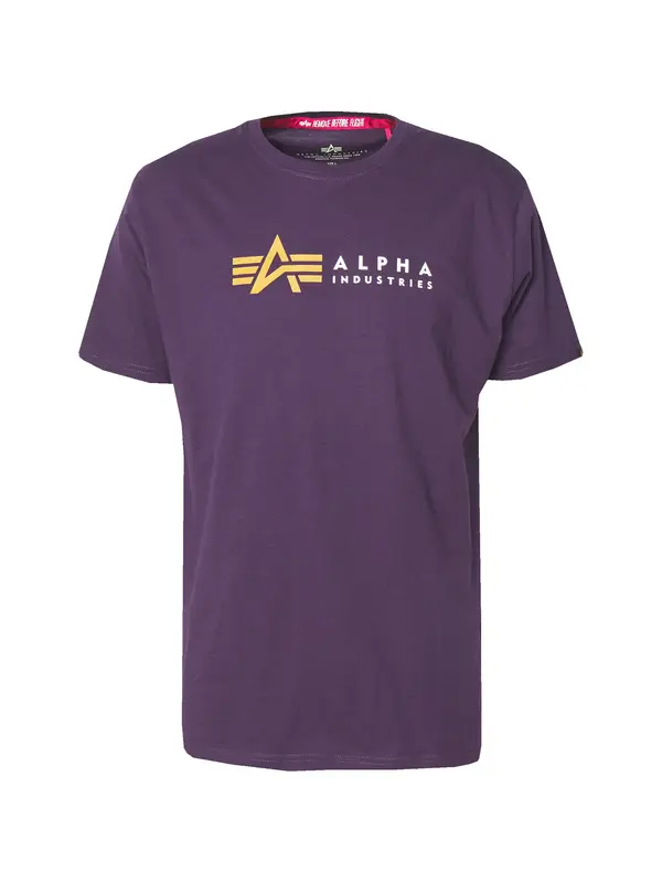 ALPHA INDUSTRIES ALPHA INDUSTRIES Majica  svetlo rjava / robida / bela