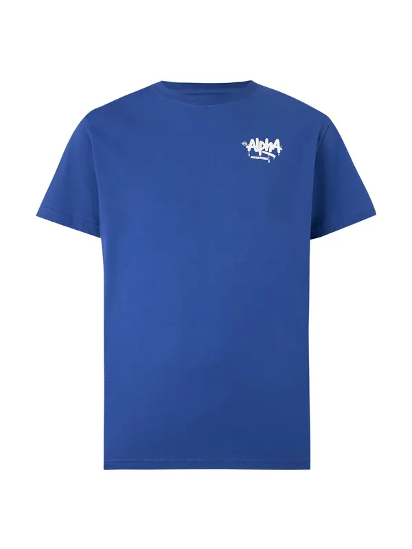 ALPHA INDUSTRIES ALPHA INDUSTRIES Majica  temno modra / bela