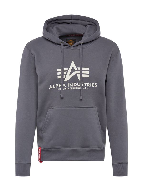 ALPHA INDUSTRIES ALPHA INDUSTRIES Majica  temno siva / bela