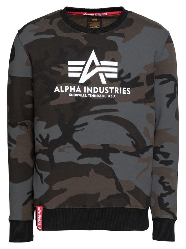 ALPHA INDUSTRIES ALPHA INDUSTRIES Majica  temno siva / kaki / črna / bela