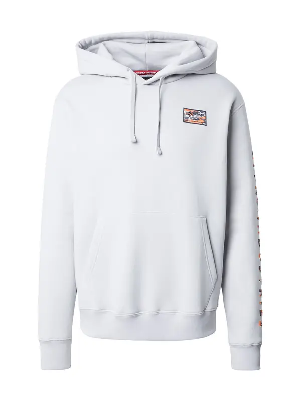ALPHA INDUSTRIES ALPHA INDUSTRIES Majica  temno siva / pegasto siva / oranžna / bela