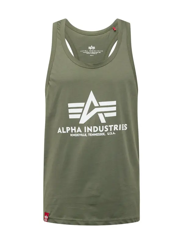 ALPHA INDUSTRIES ALPHA INDUSTRIES Majica  zelena / bela