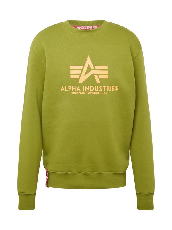 ALPHA INDUSTRIES ALPHA INDUSTRIES Majica  zelena / marelica