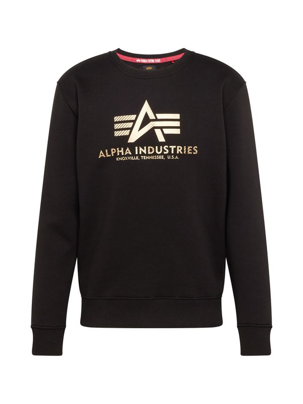 ALPHA INDUSTRIES ALPHA INDUSTRIES Majica  zlata / črna