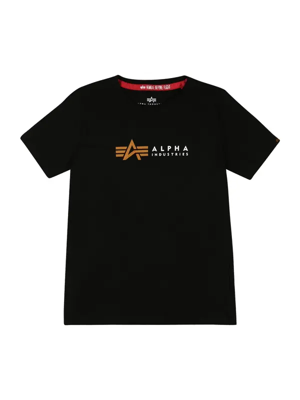 ALPHA INDUSTRIES ALPHA INDUSTRIES Majica  zlato-rumena / črna / bela