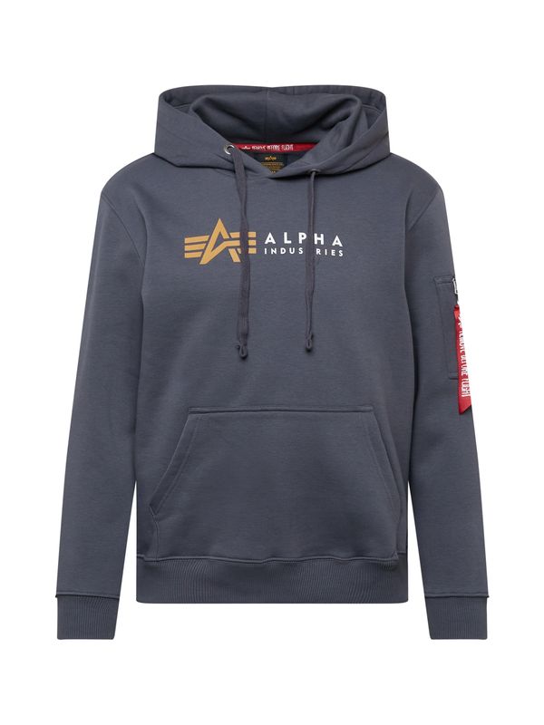 ALPHA INDUSTRIES ALPHA INDUSTRIES Majica  zlato-rumena / temno siva / bela