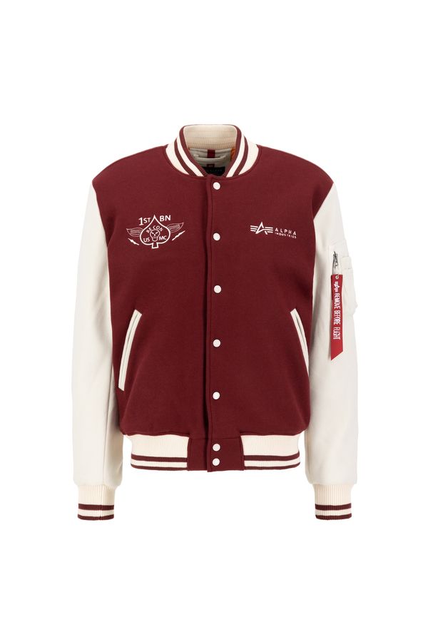 ALPHA INDUSTRIES ALPHA INDUSTRIES Prehodna jakna  burgund / bela