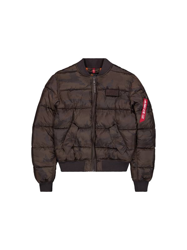 ALPHA INDUSTRIES ALPHA INDUSTRIES Prehodna jakna 'Camo'  temno zelena