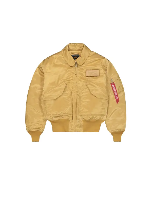 ALPHA INDUSTRIES ALPHA INDUSTRIES Prehodna jakna 'CWU-45 Heritage'  zlata / rdeča